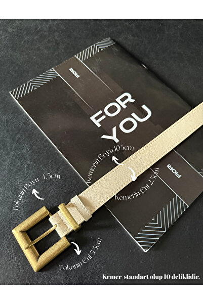 Fiori Ancient Square Buckle Bridged Women's Belt, Trouser Belt, Coat Belt, Dress Belt