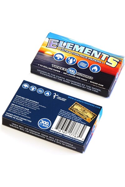Generic ELEMENTS 300 Ultra Thin Rice Rolling Paper (1.25, 1/4 Size, Pack of 5, 1500 Leaves)