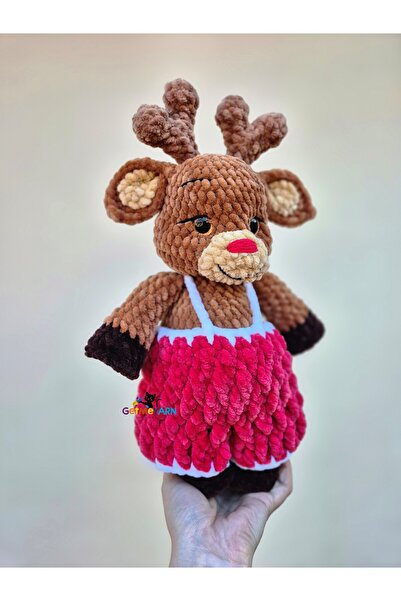 OEM Ash the Reindeer – Handmade Crochet Plush Toy 32 cm | Christmas Gift | Soft Amigurumi