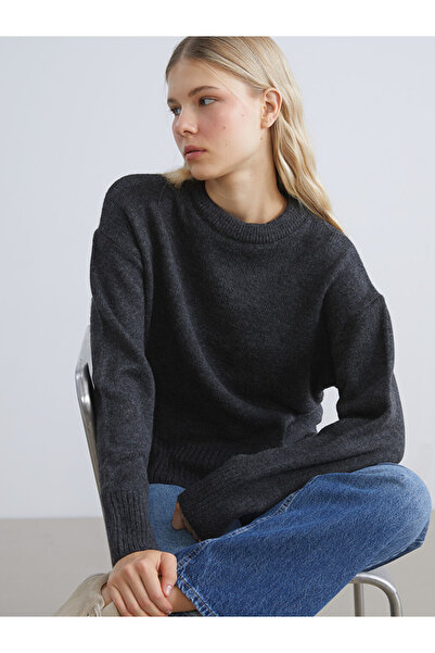 LC Waikiki Xside Anthracite Crew Neck Women's Knitwear Sweater