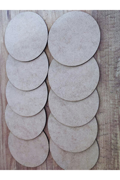 Miracix 10 Pieces Wooden Discs 10 cm Diameter Raw Mdf 3 mm Laser Cut Round