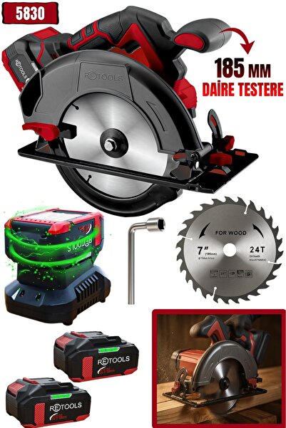 RETOOLS 5830 BORDO 185 MM ŞARJLI DAİRE TESTERE