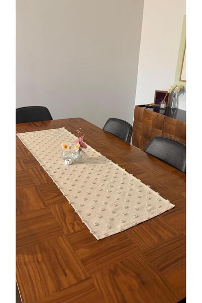 homease Runner decorativ cu textura pompon |   40x140 |   Covoraș din poliest...