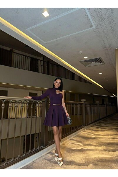 Modafeminen Μίνι βραδινό φόρεμα και φόρεμα αποφοίτησης με λεπτομέρεια από ύφα...