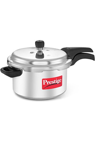 Prestige Deluxe Plus Pressure Cooker 5 Litre - Aluminium, Induction Compatibl...