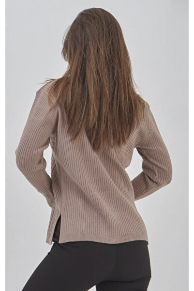 Stilmony Elçelya Women's Red Knitwear V-Neck Winter Mother Stretchy Sweater