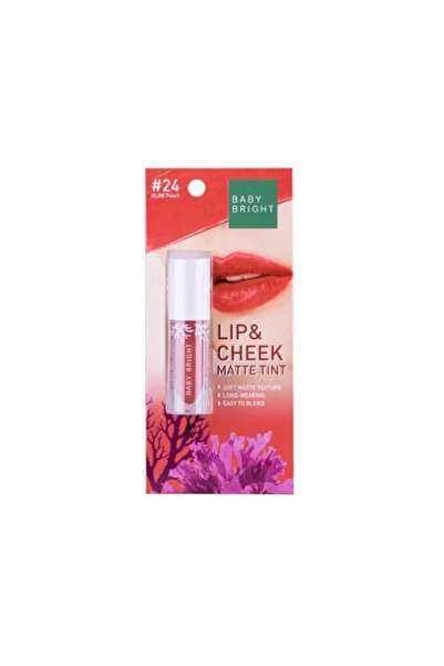 BABY BRIGH لون شفاه وخدود مطفي بيبي برايت #24 MLBB Peach 2.4 جم