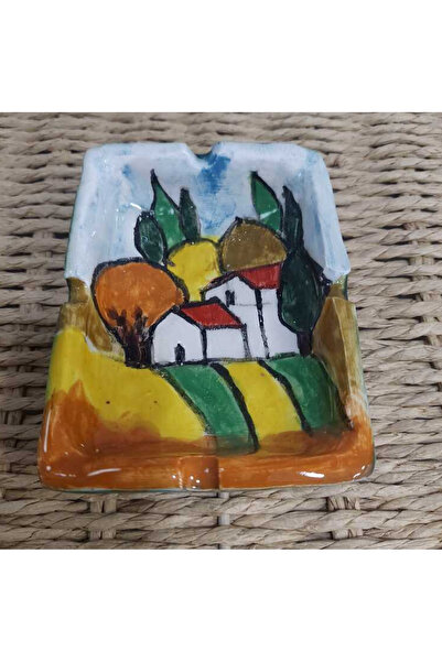 esdekor Small handmade ceramic ashtray 8x11
