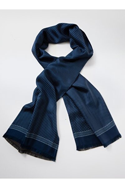 Codan Men's Doubleface Scarf Polka Dot Night Blue