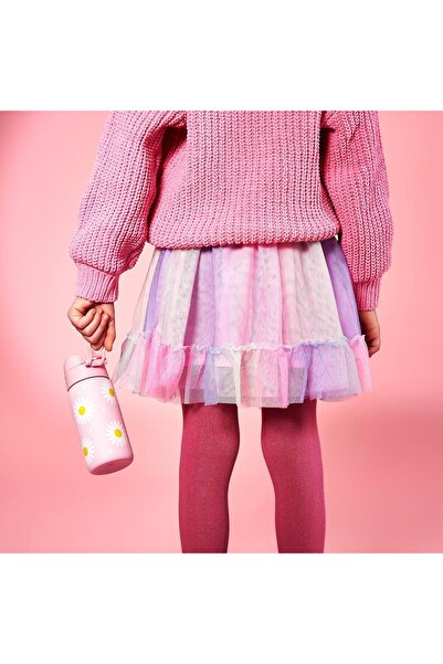 Ion8 Lightweight Steel Kids Water Bottle, 400ml, Leak Proof, Dishwasher Safe, Daisies