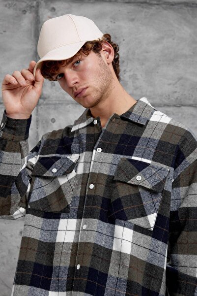 NOMARC Khaki Nmrc Checked Shirt with Pockets