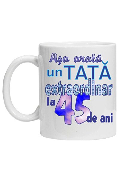 CRD PRINT Personalized mug 'This is what an extraordinary dad looks like', 45, White, Ceramic, 330 ml