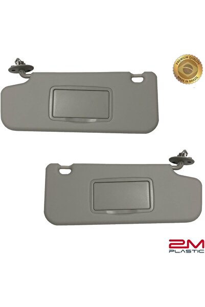 Generic 2M PLASTIC Sun Visor fits Chevy Sonic 2012-2020 & Spark 2011-2022 Gray Pair