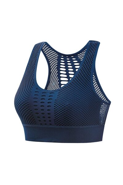 RUBIK Sports Bra for Women, Removable Padded Seamless Hollow Support for Yoga Gym Workout Fitness