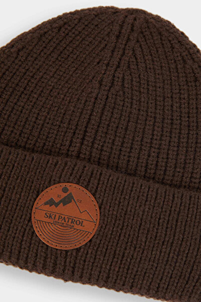 DeFacto U9173Azbn296 Brown Men's Woven Label Beret