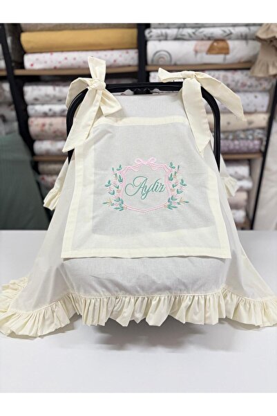 GAYE EV TEKSTİLİ Embroidered Stroller Cover