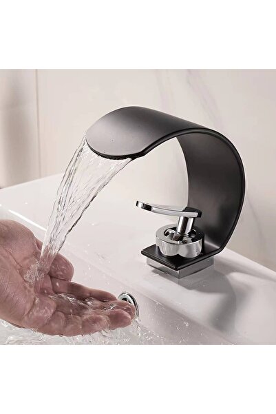 OEM Mian Cascade Basin Faucet, Matte Black (Code BF011B)