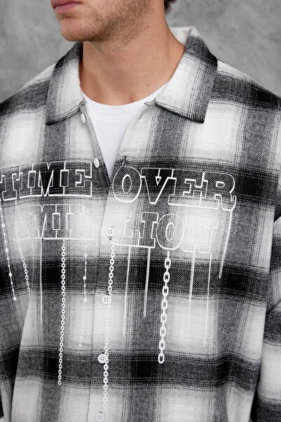 NOMARC Black Nmrc Text Printed Oversized Shirt