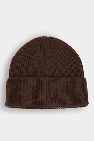 DeFacto U9173Azbn296 Brown Men's Woven Label Beret