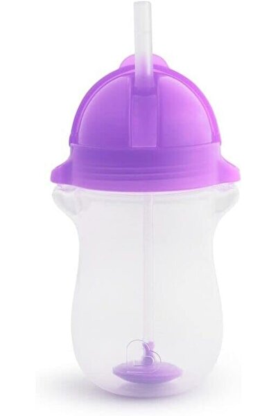 Munchkin كوب تدريب Click Lock Sip بسعة 10 أونصة مع قشة، أرجواني (12 شهرًا فأكثر)