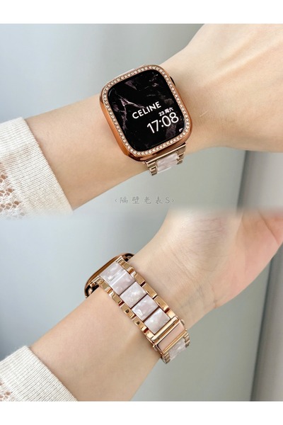 Alstrap Apple Watch 11-10(42mm) 9-8-7 (41mm) 6 5 4 Se(40mm) Compatible Ceramic Metal Stylish Bracelet Band Strap