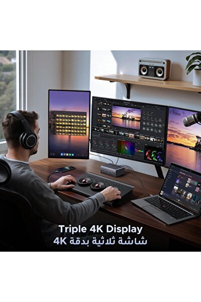 Generic UGREEN 14-in-1 Revodok Pro USB-C Docking Station (3 Monitors, 2 HDMI & DP, 100W PD)