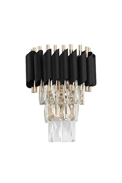 trandafi led Glass Wall Sconce Black - Bedroom/Hotel Decorative Bedside Lamp 2xE14