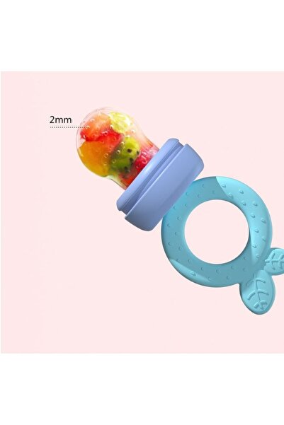 OEM Soft silicone baby food pacifier, BPA-free, with lid, ideal for fruit, green