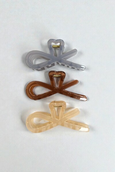 VERA HOUSE Bow model colorful clip-on hair clip 3-piece set