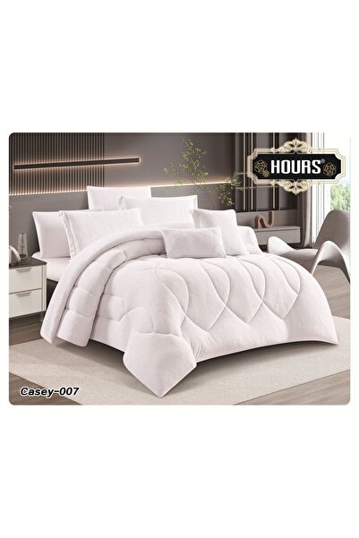 HOURS Casey Double Cotton Bedspread Set, 8 Pieces, Winter, Double-Sided