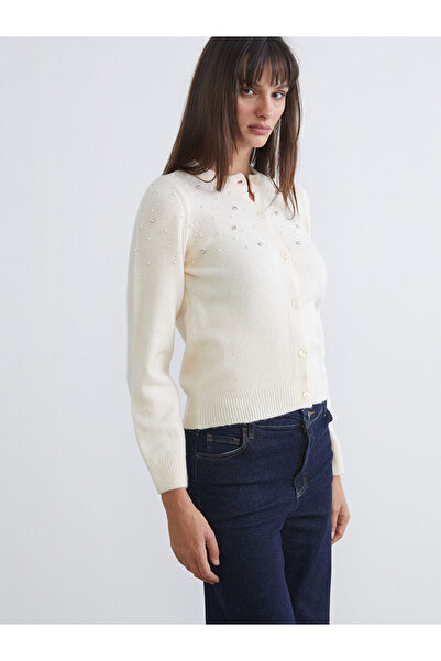 LC Waikiki Cardigan de tricotaj pentru femei Peak New Season guler rotund Stoned