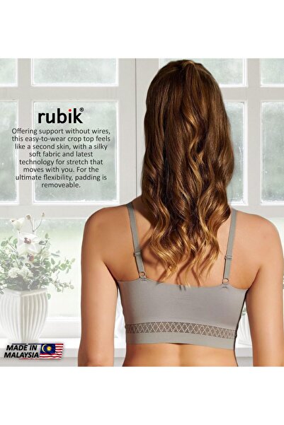 RUBIK Seamless Padded Sports Bra Non Wired Adjustable Straps For Yoga Gym Training Running Workout Fitness