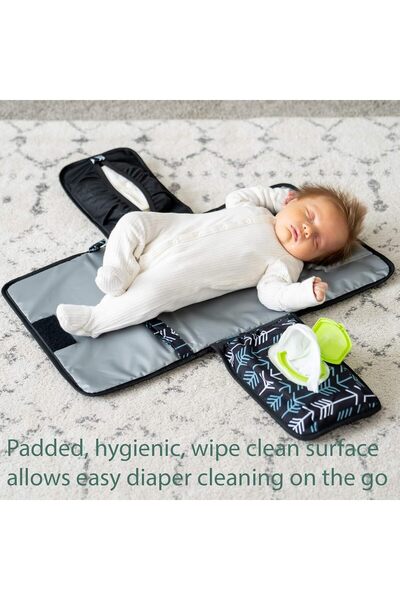 TRASSLE وسادة تغيير حفاضات محمولة للأطفال حديثي الولادة - وسادة تغيير حفاضات ...