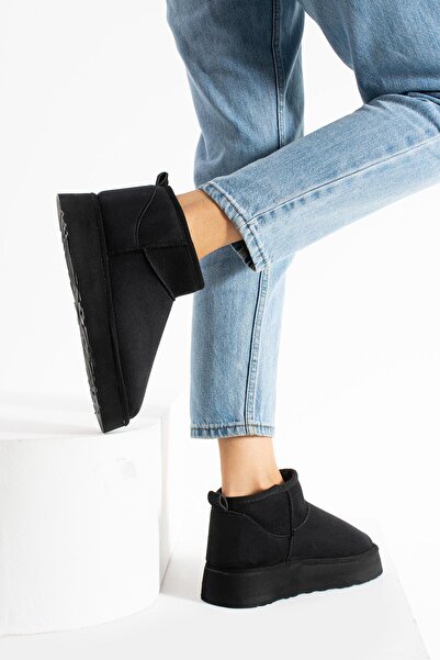 Dadak's Mini Short Thick Sole Women's Boots with Wool Inside