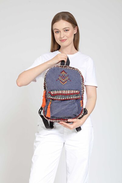 street&bagdnz Nubi Ethnic Authentic Patterned Embroidered Vintage Backpack Bohemian Backpack Daily Use Travel