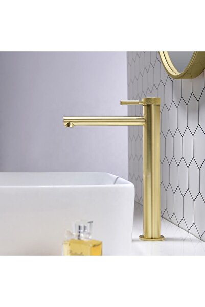 FİNN High Sink Faucet, Glossy Gold