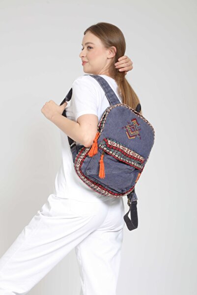 street&bagdnz Nubi Ethnic Authentic Patterned Embroidered Vintage Backpack Bohemian Backpack Daily Use Travel