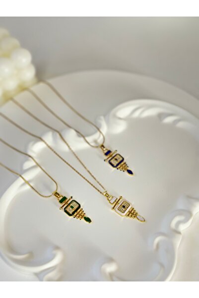 New Meluna Vip Çelik Tasarım Model Beyaz Kolye (50+5 cm)