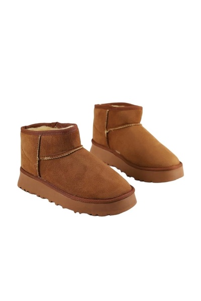 Dadak's Mini Short Thick Sole Women's Boots with Wool Inside
