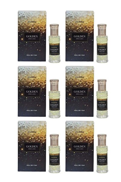 Naseem زيت عطري جولدن دريم رول أون للرجال والنساء - 6 مل (عبوة من 6 قطع)