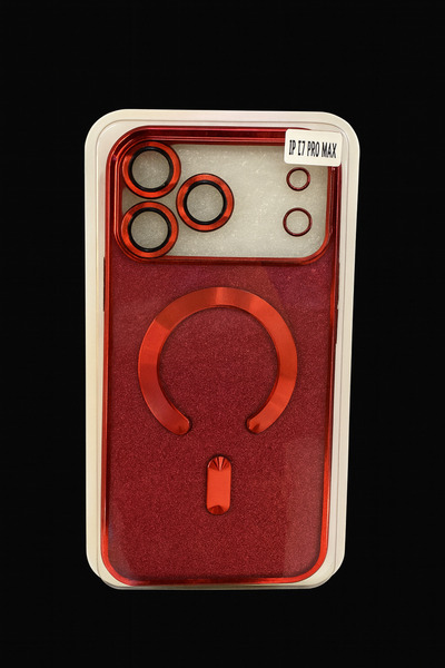 ag glass Husă Magnetică cu Inel – iPhone 17 Pro Max (Red)