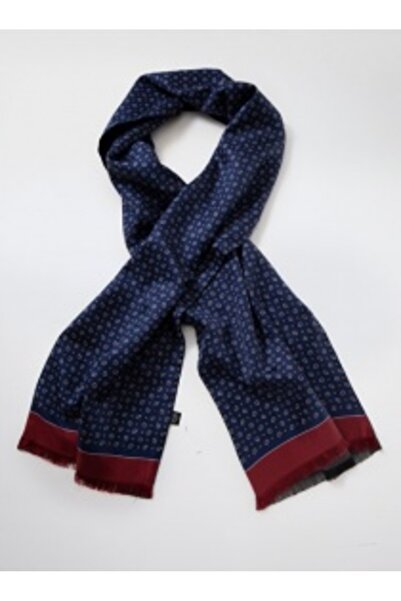 Codan Doubleface tie scarf Paisley motif navy blue