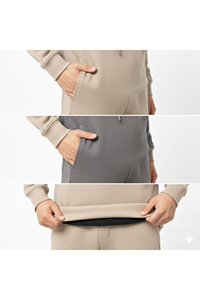 NİCE Oversized Hooded Cotton Men's Tracksuit Set |   Fleece Casual Style Sweatshirt and Bottom Set