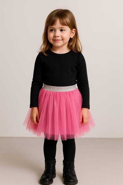 neocotton Girl's Lined Tulle Tutu Skirt with Elastic Waist