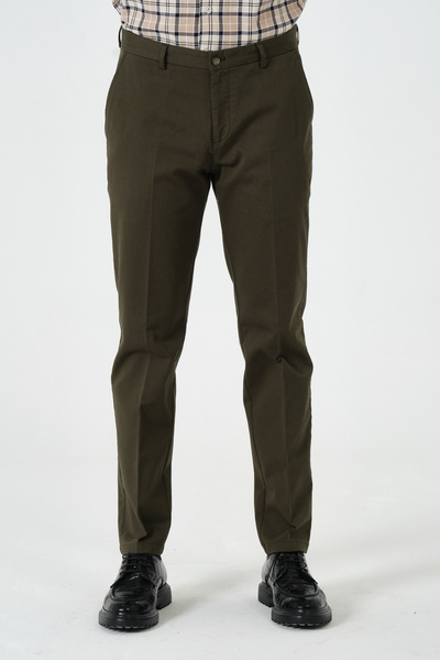 PSY Yeşil Dokuma Comfort Fit Casual Kışlık Pantolon