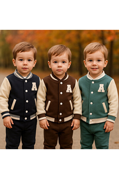 CemBebe Baby and Child College Coat 3-Layer Thick Winter Tracksuit Set