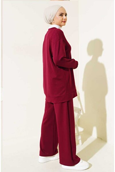 MODA VEDAT Women's Front Printed 0Y-Ho Fabric Double Set -156