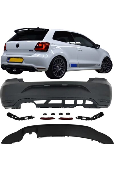 X POWER TUNİNG vw polo 6r 2009-2014 uyumlu gti arka tampon