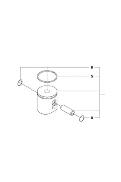 Golf Piston complete chainsaw Husqvarna 130, 135 Mark II Ø 39mm
