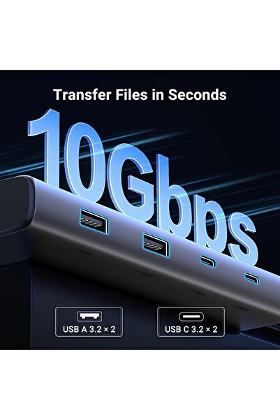 Generic UGREEN Revodok 8-in-1 USB C Hub Triple Display Docking Station (Dual HDMI, DP, 10Gbps USB-C/A)